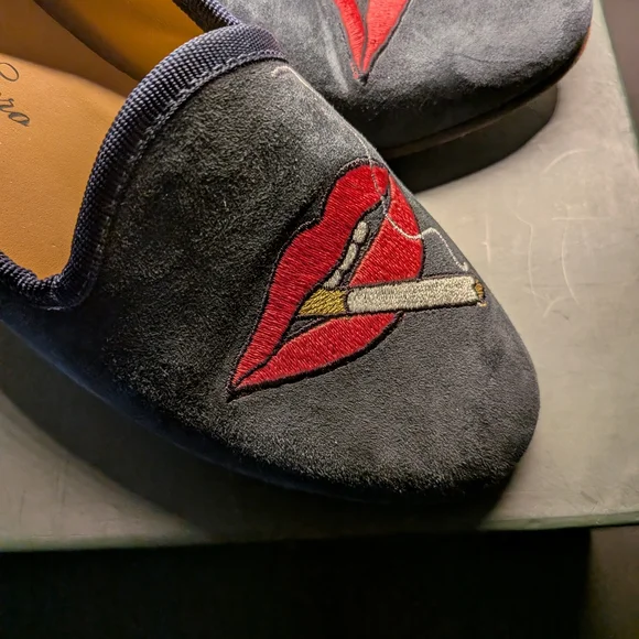 RARE Del Toro Women's Black Slipper Loafers | Made in Italy Size 6 - Picture 2 of 8